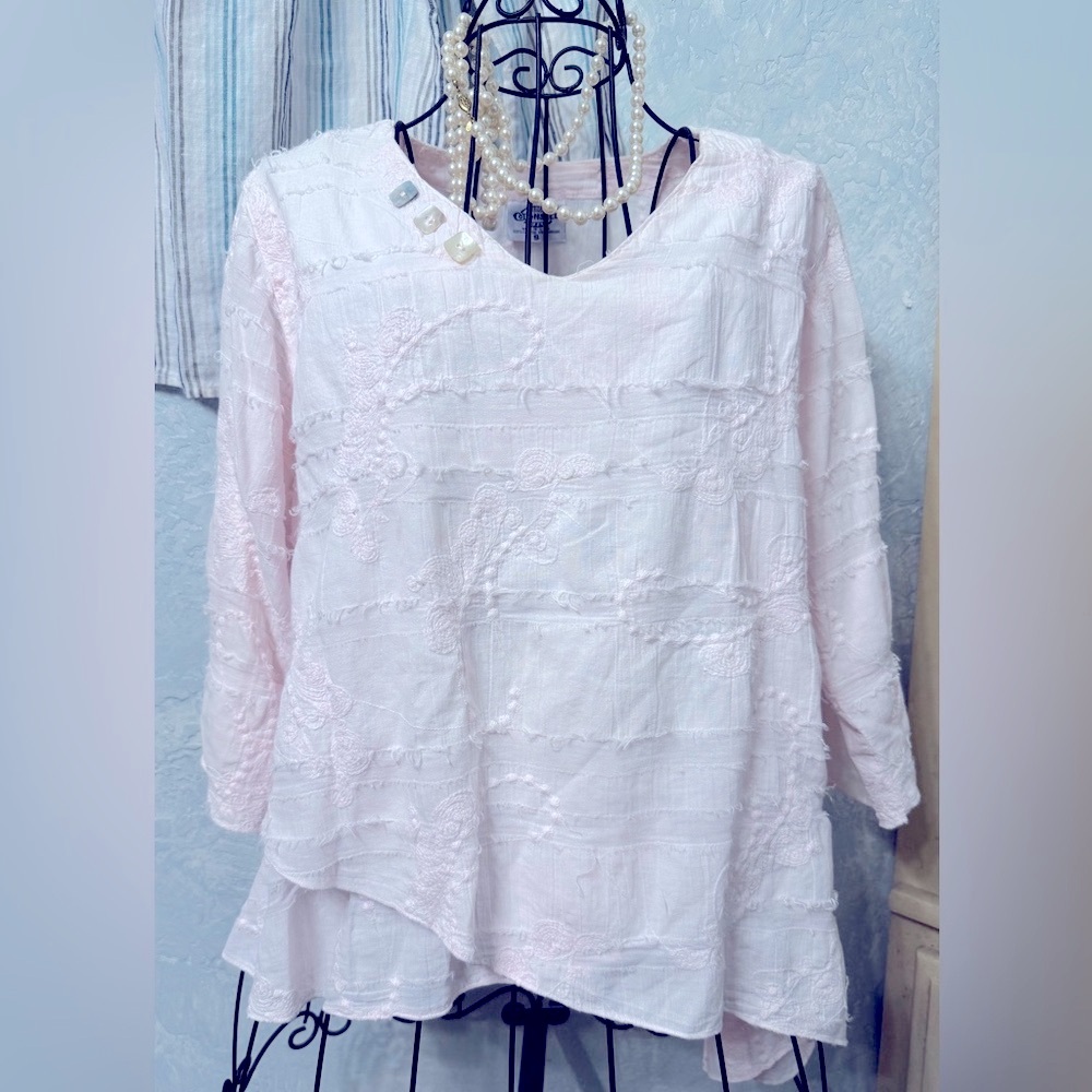 Casual Cottonseed Wear   
Light Pink Embroidered Blouse